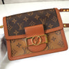 Louis Vuitton Monogram Reverse Dauphine 迷你单肩包，内置 IC 芯片，棕色