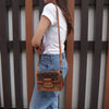 Louis Vuitton Monogram Reverse Dauphine 迷你单肩包，内置 IC 芯片，棕色