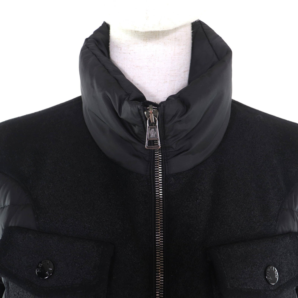 モンクレール ミハラヤスヒロ MIZUHIKI 切替デザイン ZIP UP ダウンコート ブラック 54847 レディース - NEWSED