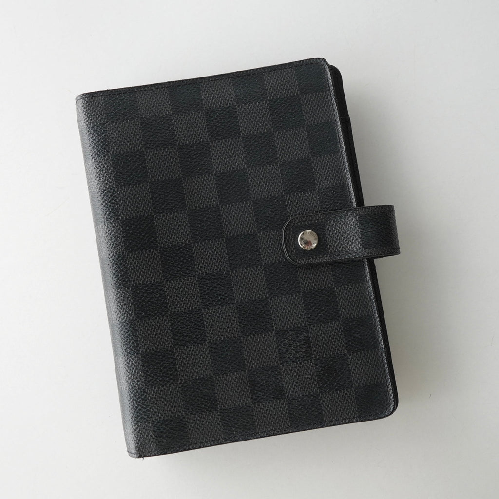 ルイ ヴィトン ダミエ・グラフィット アジェンダMM 手帳カバー ブラック