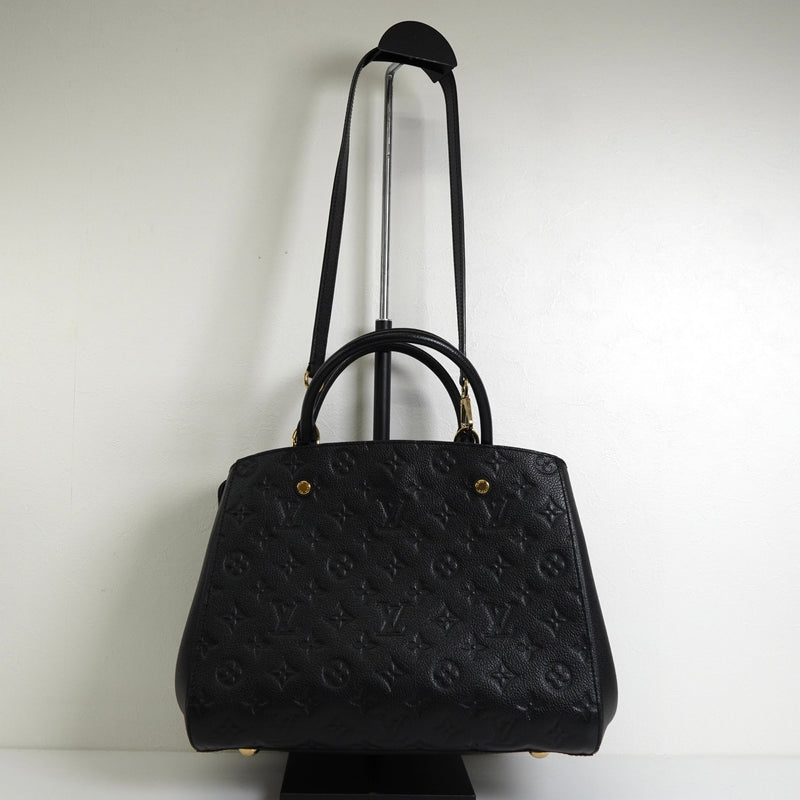 ルイ ヴィトン モノグラム モンテーニュMM ノワール 2way ハンドバッグ ショルダーバッグ M41048 - NEWSED