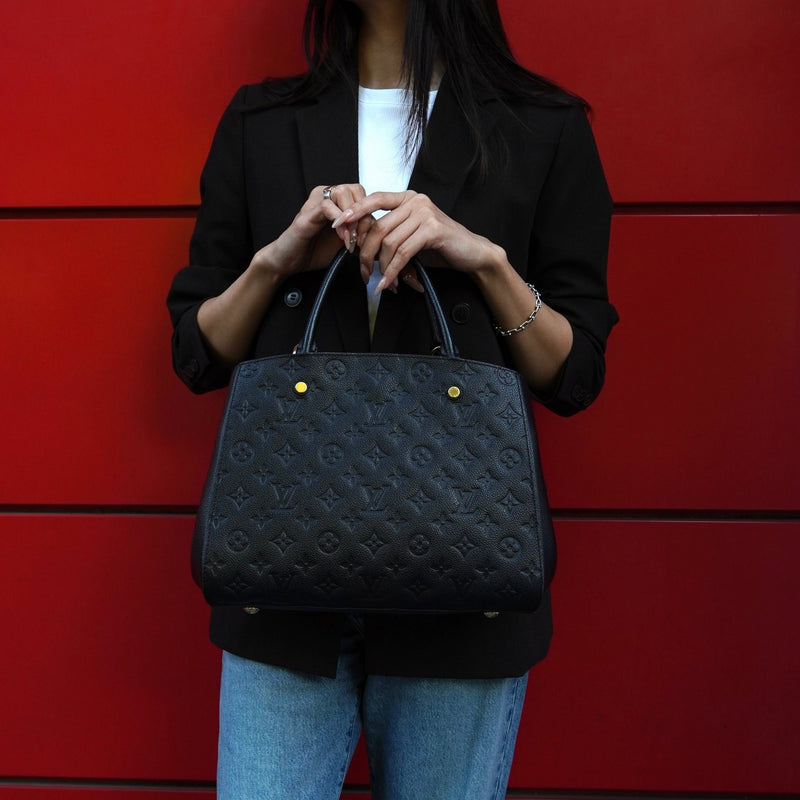 ルイ ヴィトン モノグラム モンテーニュMM ノワール 2way ハンドバッグ ショルダーバッグ M41048 - NEWSED