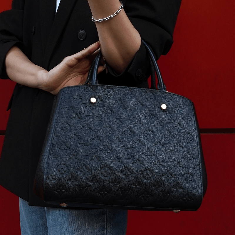 ルイ ヴィトン モノグラム モンテーニュMM ノワール 2way ハンドバッグ ショルダーバッグ M41048 - NEWSED