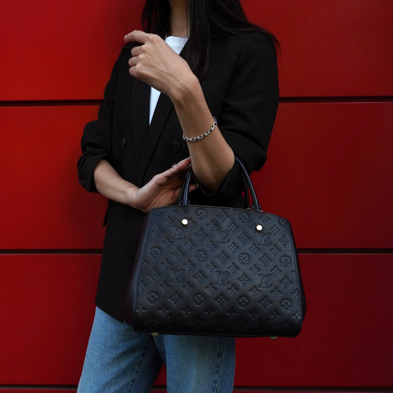 ルイ ヴィトン モノグラム モンテーニュMM ノワール 2way ハンドバッグ ショルダーバッグ M41048 - NEWSED