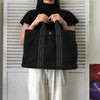 Hermes Foultou 中号帆布手提包 海军蓝/灰色