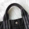Hermes Foultou 中号帆布手提包 海军蓝/灰色
