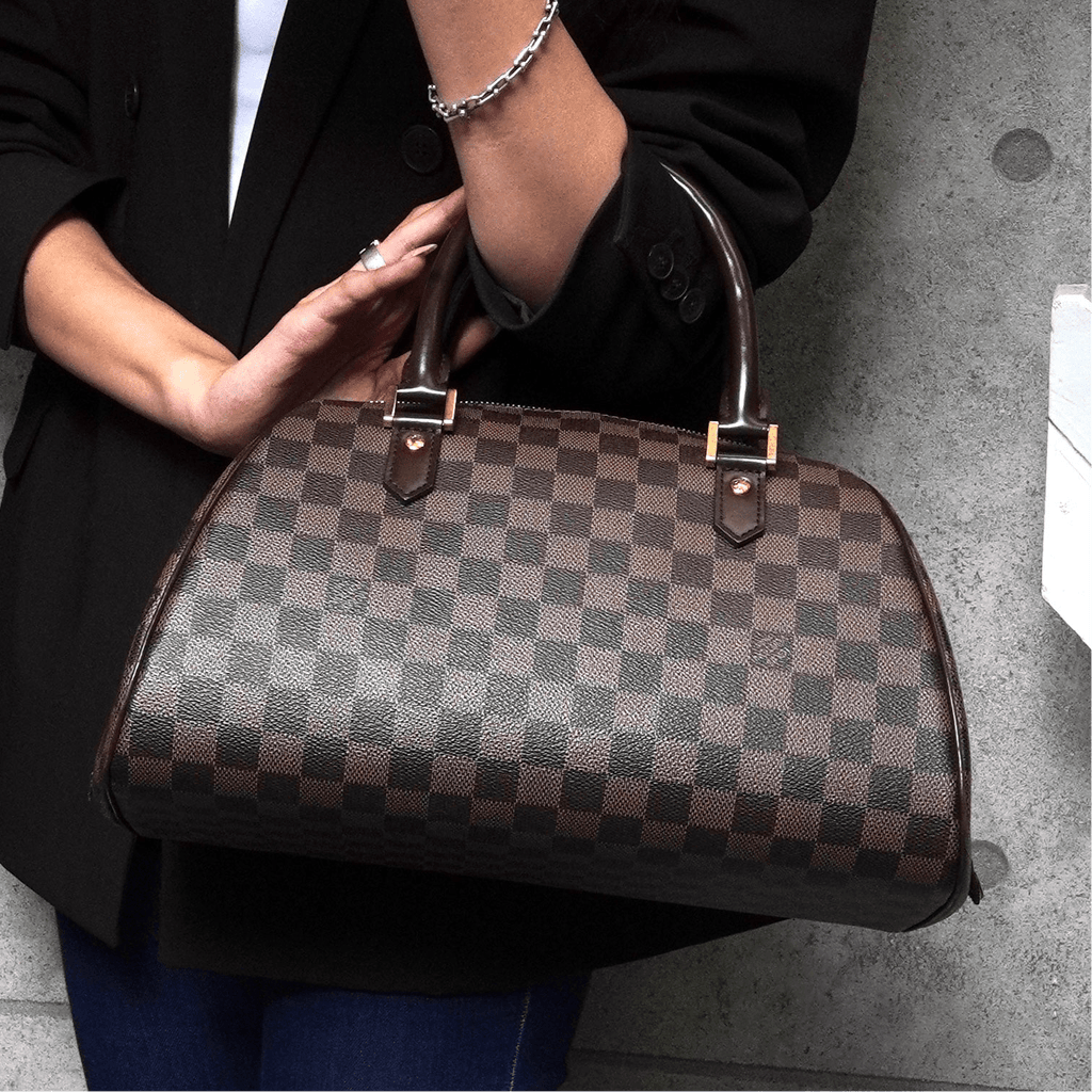 ルイ・ヴィトン ダミエ リベラMM ハンドバッグ ミニボストンバッグ ブラウン N41434