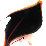 エルメス トゥルースフラット ネオバンMM ロゴ入り 猫デザイン レザーZIP ポーチ オレンジ レディース - NEWSED