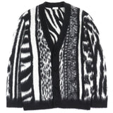 サンローランパリ Mohair Cardigan 総柄 カーディガン ブラック XS メンズ - NEWSED