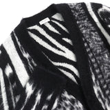 サンローランパリ Mohair Cardigan 総柄 カーディガン ブラック XS メンズ - NEWSED