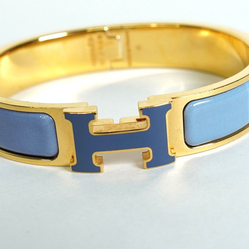エルメス クリックH ST バングル GP / ブルー 箱付き