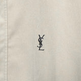 イヴ サンローラン ヴィンテージ YSLロゴ ブルゾン ジャケット ベージュ / モスグリーン