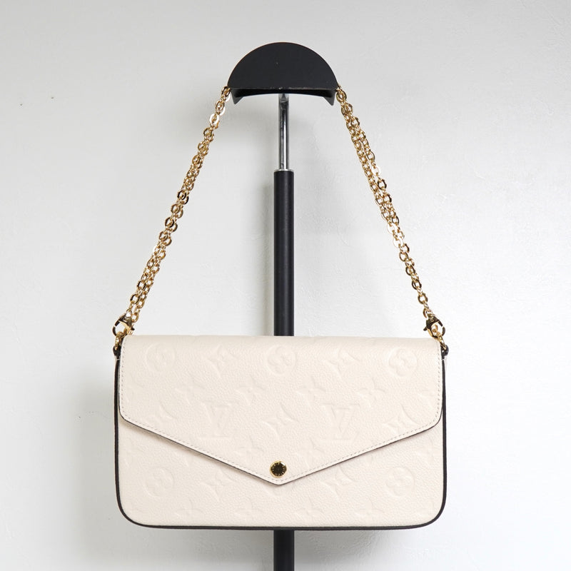 ルイ ヴィトン モノグラム アンプラント ポシェット フェリシー クリーム M82363