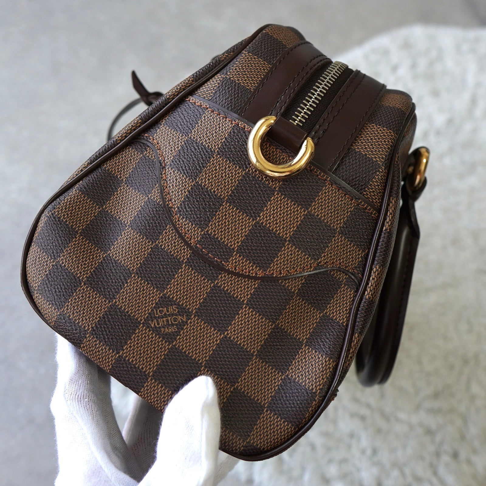 【美品】Louis Vuitton ルイヴィトン ダミエ ドゥオモ カデナ付き ルイ ヴィトン ダミエ ドゥオモ ハンドバッグ N60008 CA0036