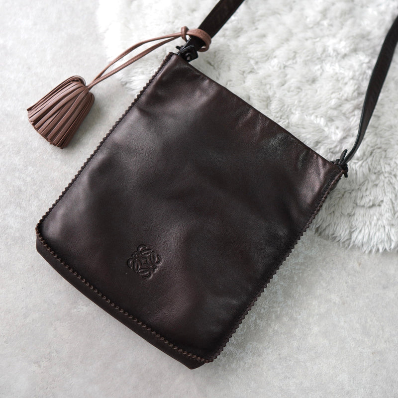 Napa Leather Anagram Shoulder Bag - NEWSED