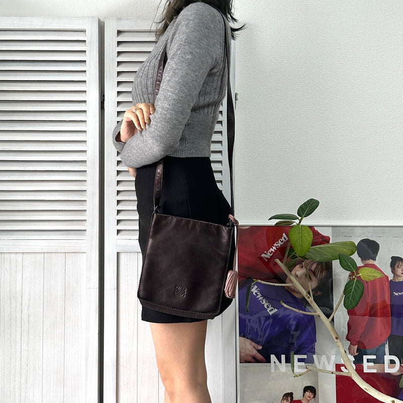 Napa Leather Anagram Shoulder Bag - NEWSED