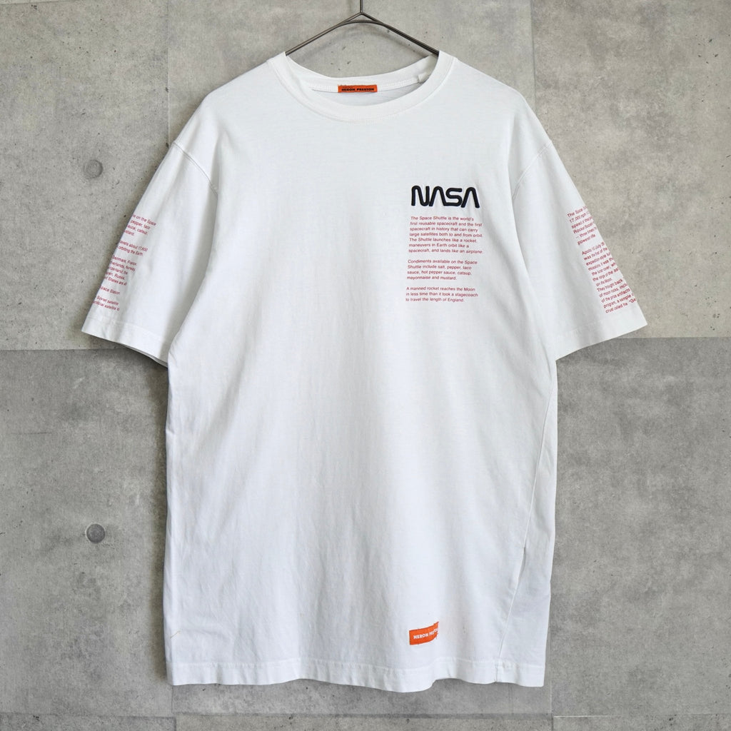 ヘロン プレストン NASA プリント Tシャツ ホワイト