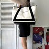 Navy Cabas Canvas Tote Bag