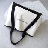 Navy Cabas Canvas Tote Bag - NEWSED