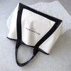 Navy Cabas Canvas Tote Bag
