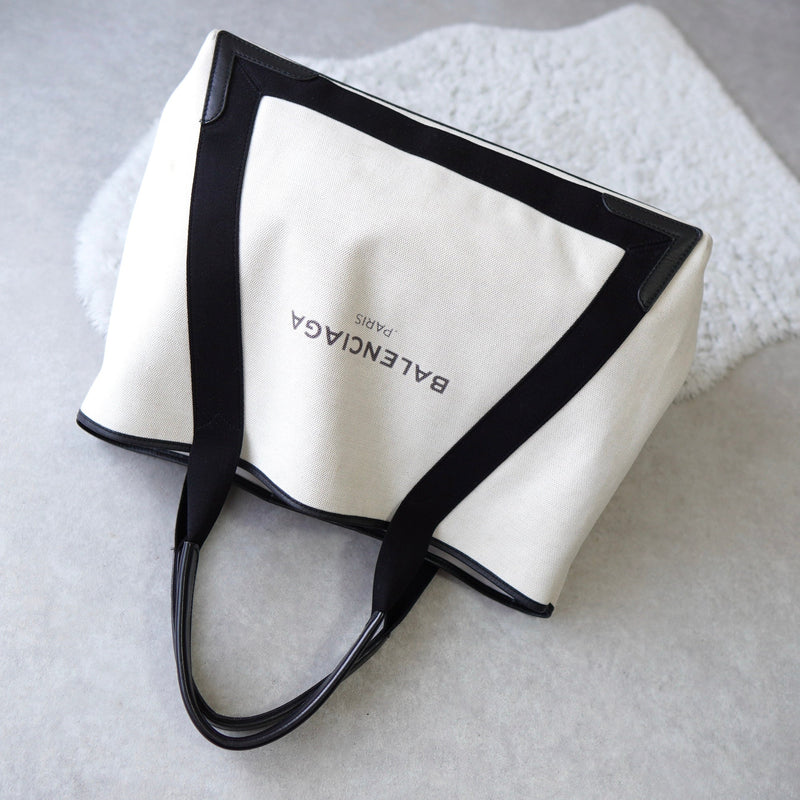 Navy Cabas Canvas Tote Bag - NEWSED