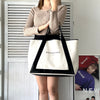 Navy Cabas Canvas Tote Bag