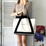 Navy Cabas Canvas Tote Bag - NEWSED