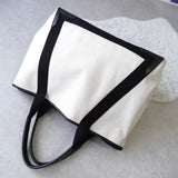 Navy Cabas Canvas Tote Bag - NEWSED