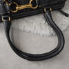 Navy Leather Tote Bag