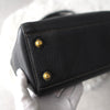 Navy Leather Tote Bag