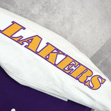 NBA ニューエラ エクストララージ レイカーズ レザーアーム スタジャン パープル メンズ - NEWSED