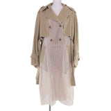 フミエタナカ needle trench CO トレンチコート ベージュ 1 レディース - NEWSED