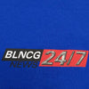 バレンシアガ NEWS Logo Tee ロゴプリント クルーネック ショートスリーブ 半袖Ｔシャツ ブルー XS メンズ 未使用品
