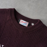 Newsed ロゴ リメイク ニット 厚手 ボルドー No.433 - NEWSED