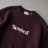 Newsed ロゴ リメイク ニット 厚手 ボルドー No.433 - NEWSED