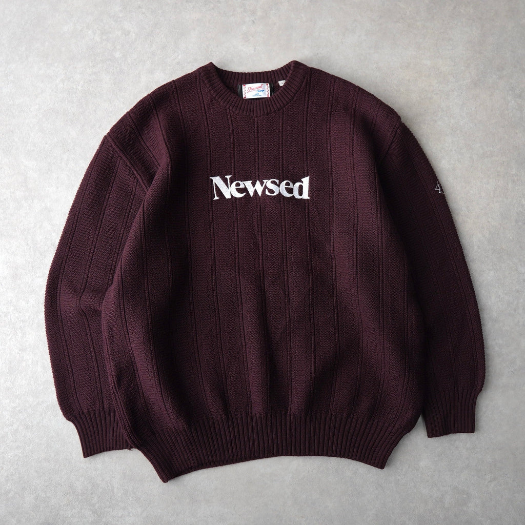 Newsed Logo Remake Knit Thick Bordeaux No.433 