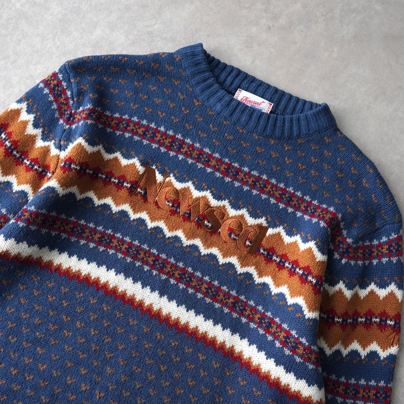 Newsed ロゴ リメイク ニット 総柄 マルチカラー No.447 - NEWSED