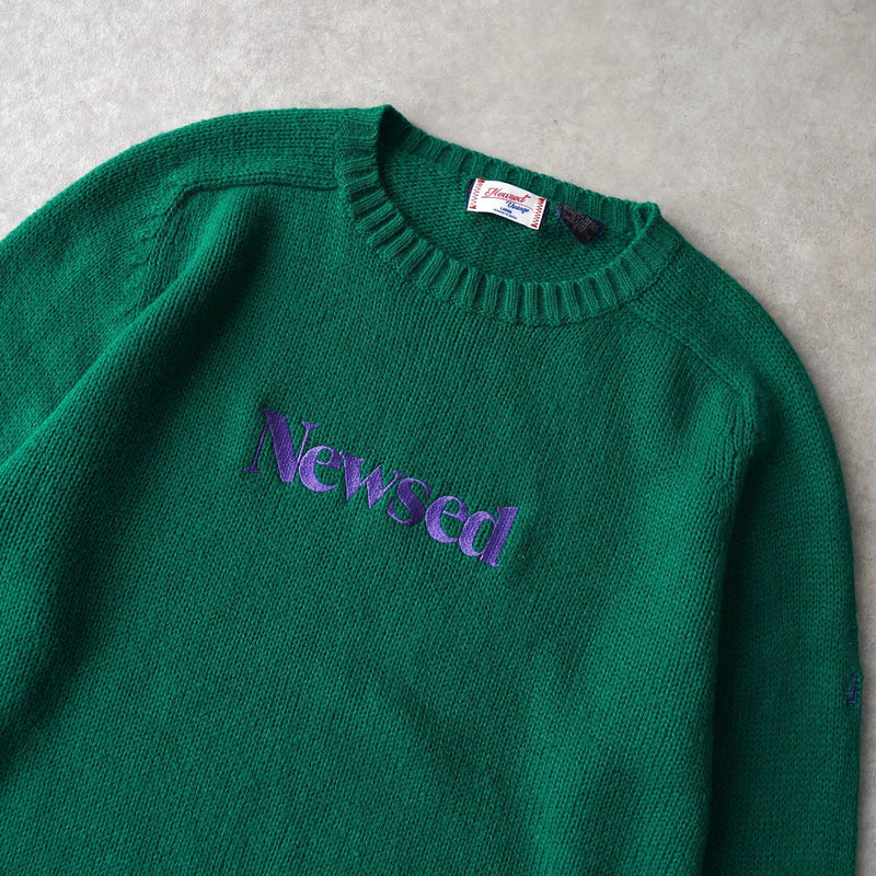 Newsed ロゴ リメイク ニット グリーン No.452 - NEWSED
