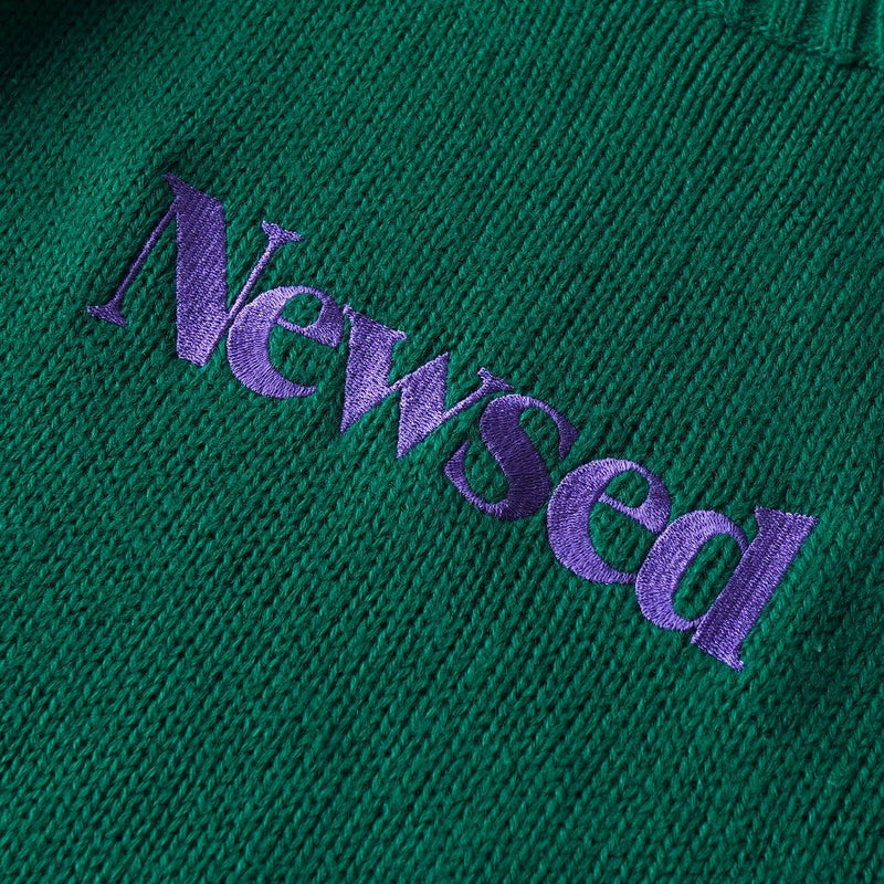 Newsed ロゴ リメイク ニット グリーン No.452 - NEWSED