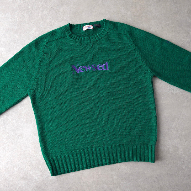 Newsed ロゴ リメイク ニット グリーン No.452 - NEWSED