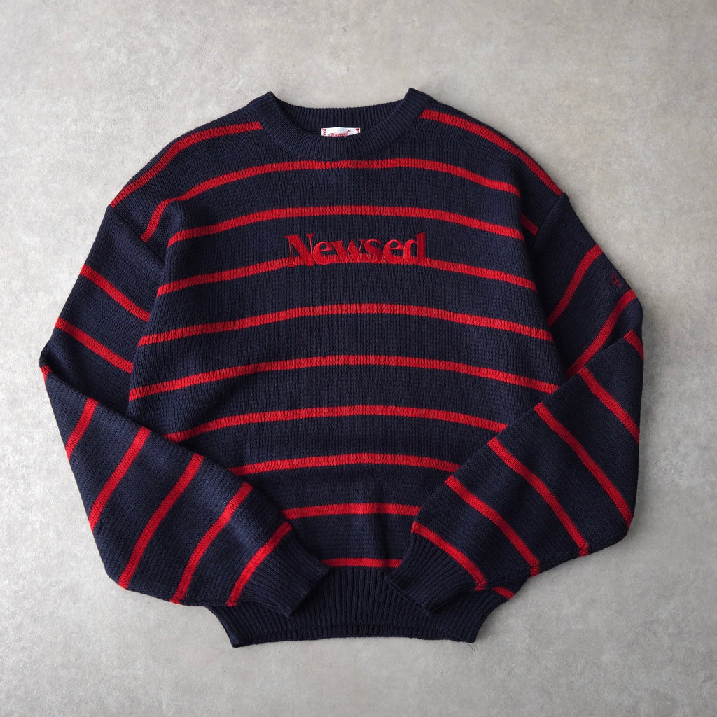 Newsed Logo Remake Knit Striped Red/Navy No.453 