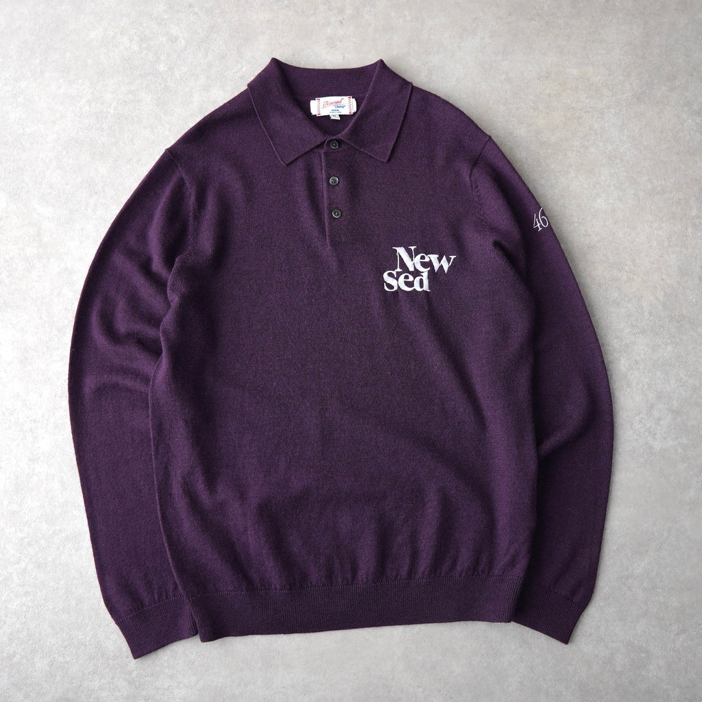 Newsed Logo Remake Polo Knit with Collar Purple No.463 