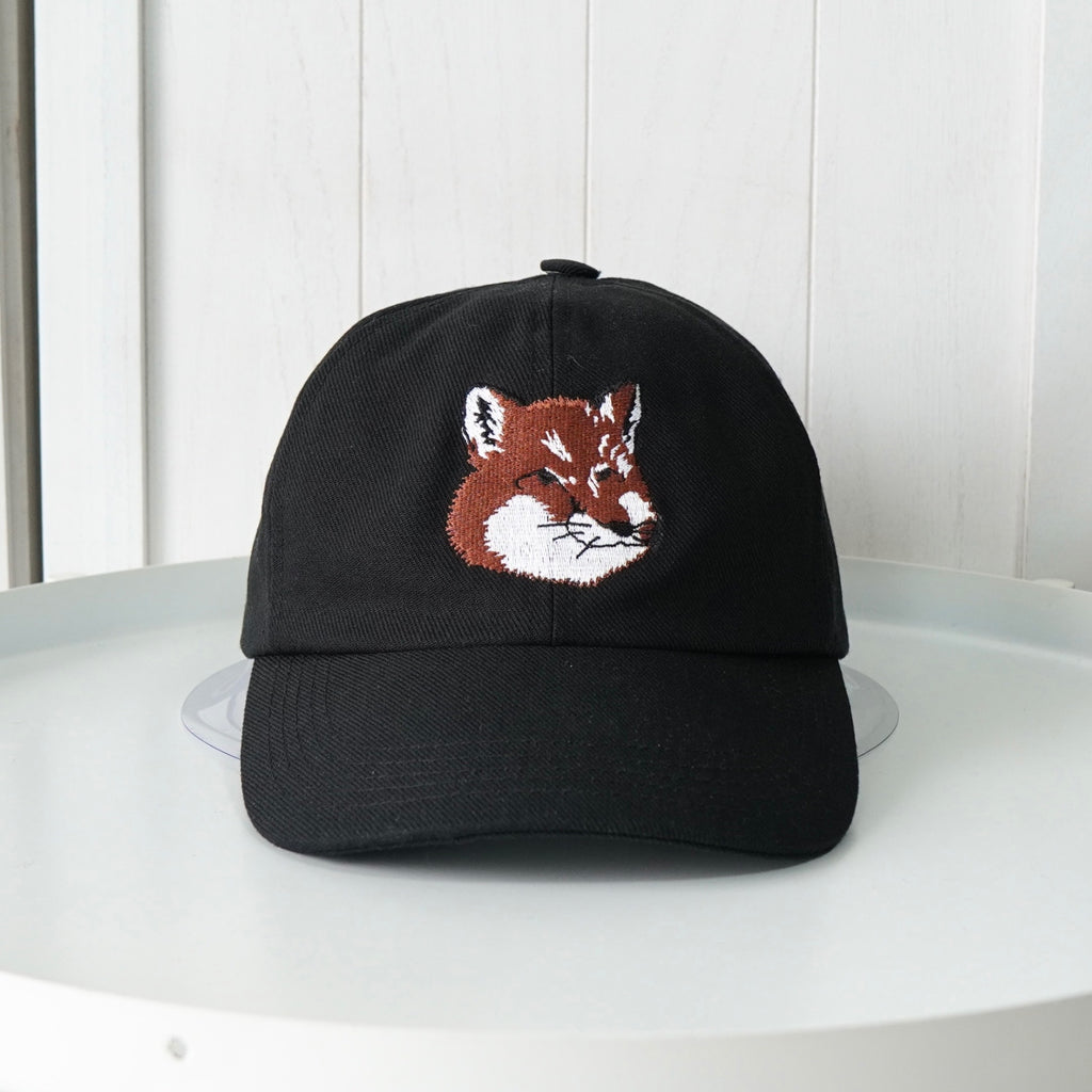 メゾン キツネ フォックスヘッド キャップ ブラック