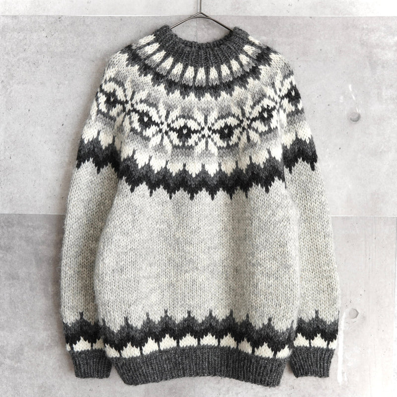 Nordic Pattern Mohair Sweater - NEWSED