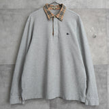 Nova Check Collar Long Sleeve Polo Shirt - NEWSED