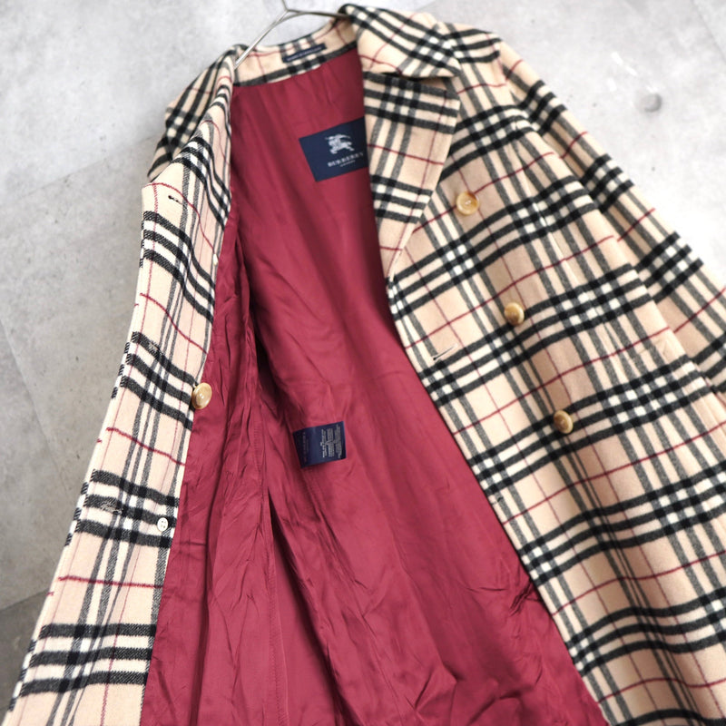 Nova Check Double Breasted Wool Coat｜Made in England - NEWSED