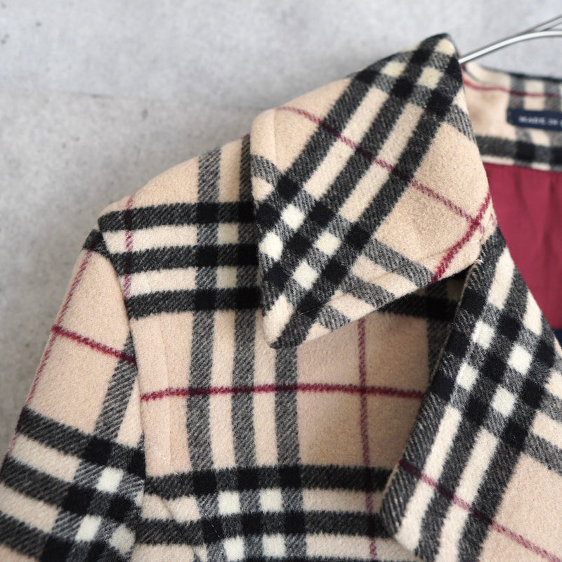 Nova Check Double Breasted Wool Coat｜Made in England - NEWSED