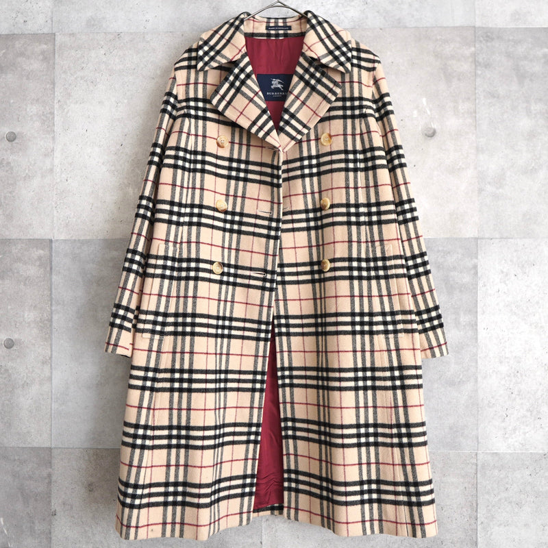 Nova Check Double Breasted Wool Coat｜Made in England - NEWSED