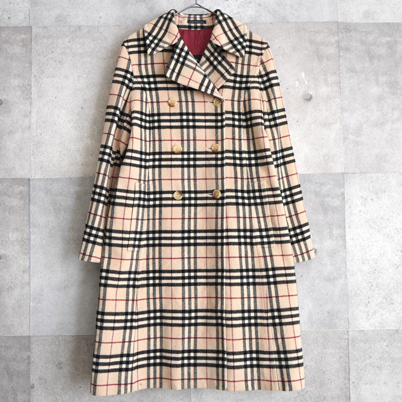 Nova Check Double Breasted Wool Coat｜Made in England - NEWSED