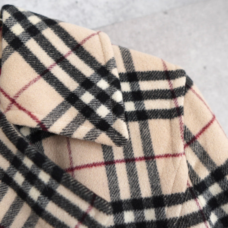 Nova Check Double Breasted Wool Coat｜Made in England - NEWSED